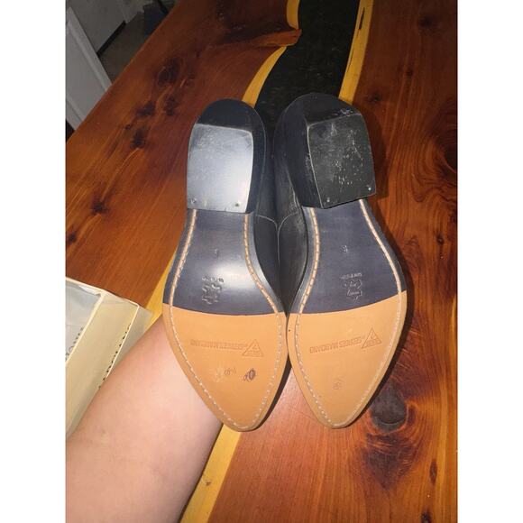 GUESS By GEORGES MARCIANO Womens Black Leather Oxford Block Heel Shoes Size 9 - Picture 4 of 6